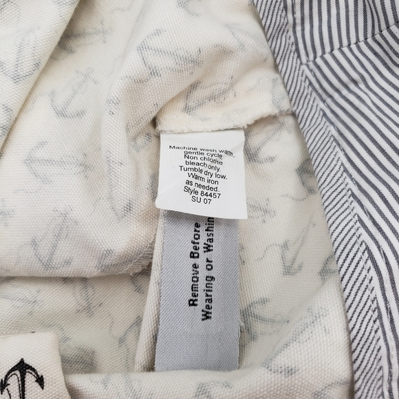 J. Crew Anchor Print Black White Cotton Mini Skirt - Picture 7 of 7